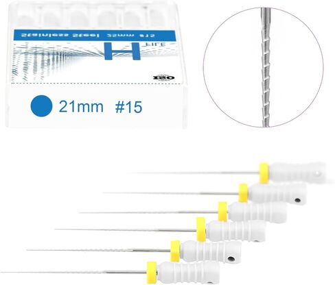 6pcs/pack يدوي استخدم ملفات H-files 21mm/25mm ملفات دوارة من الفولاذ المقاوم للصدأ #15 (21 مم) in Kuwait