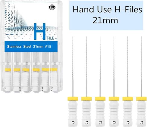 6pcs/pack يدوي استخدم ملفات H-files 21mm/25mm ملفات دوارة من الفولاذ المقاوم للصدأ #15 (21 مم) in Kuwait