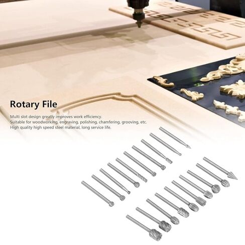 20pcs عالي السرعة الصلب ملف دوار DIY طحن رأس مجموعة ملحق لرجال الخشب in Kuwait