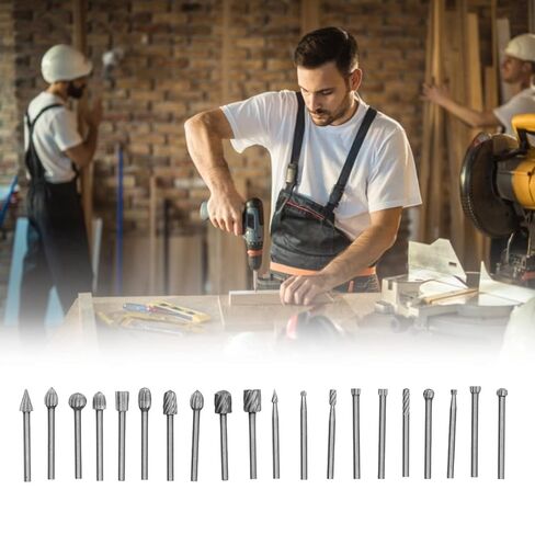 20pcs عالي السرعة الصلب ملف دوار DIY طحن رأس مجموعة ملحق لرجال الخشب in Kuwait