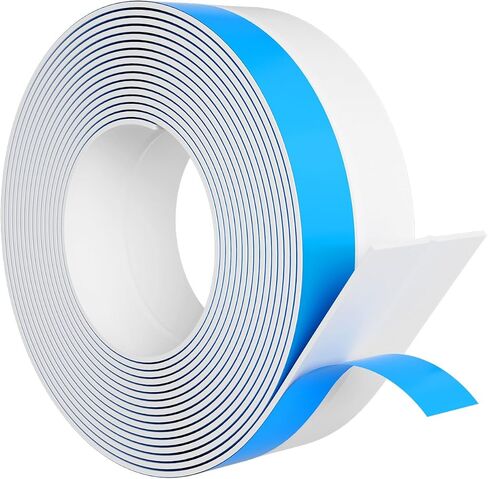Silicone Door Seal Strip, Door Sweep Weather Stripping Tape for Draft Stopper, Shower Glass Gaps, Clear, 20 Feet x 1 Inch in Kuwait