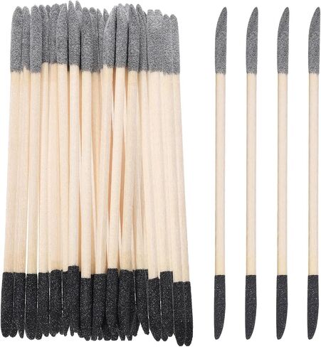 150/280 الحصباء الصنفرة الرملية المزدوجة الطرفية Matchsticks Twigs Twigs 5 × 0.2 بوصة التفاصيل الدقيقة أداة للمساحات الضيقة النماذج البلاستيكية الطراز الخشبي (20 PCS) in Saudi Arabia