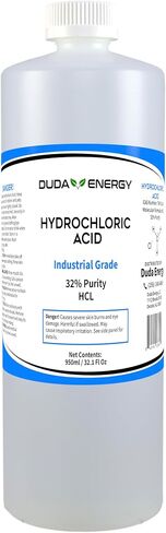 Duda Energy Industrial Grade Acid Hydrochloric Acid 37 ٪ Pure 32 Fl Oz 950ml ، 2 زجاجات in Kuwait