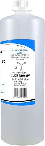 Duda Energy Industrial Grade Acid Hydrochloric Acid 37 ٪ Pure 32 Fl Oz 950ml ، 2 زجاجات in Kuwait