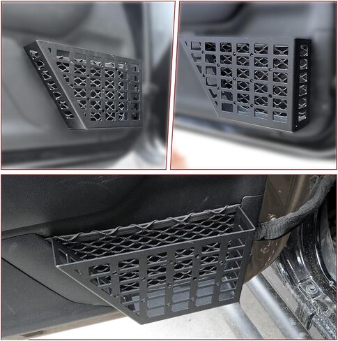 American Flag Front Door Storage Pockets Fits for Jeep Wrangler JK/JKU 2007-2018 2/4 Door - 2-Pack Metal Organizer Box with Anti-Rust Coating (Replace Saggy Net) in Saudi Arabia