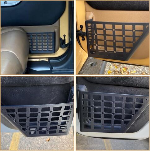 American Flag Front Door Storage Pockets Fits for Jeep Wrangler JK/JKU 2007-2018 2/4 Door - 2-Pack Metal Organizer Box with Anti-Rust Coating (Replace Saggy Net) in Kuwait