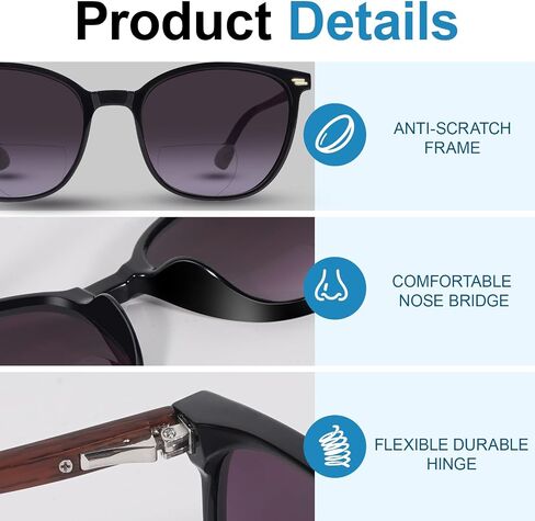 Ladeesse 3 Pack قراءة النظارات الشمسية للنساء والرجال ، نظارات قراء Sun UV400 in Kuwait