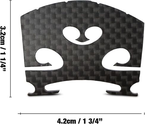 Premium Carbon Fiber 4/4 Violin Bridge-الأداء الصوتي المحسّن مسبقًا ومجهدًا مسبقًا ، وتصميم خفيف الوزن ودائم لجميع الكمان 4/4 in Saudi Arabia