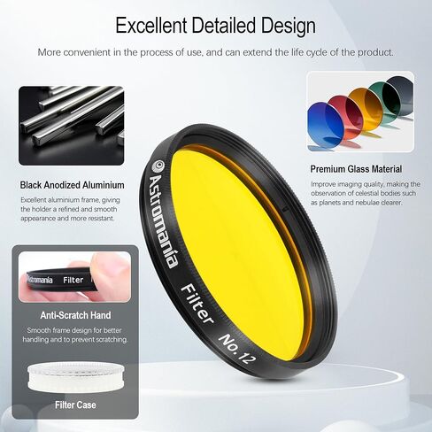 Astromania 1.25" Color/Planetary Filter - #12 Yellow in Saudi Arabia