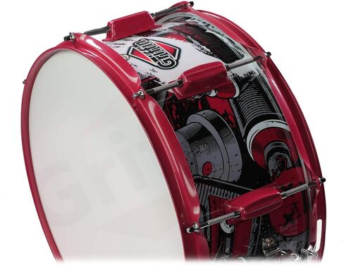 Griffin 14 "X 6.5" Birch Wood Snare Drum (Edition Limited) - Wrap Custom Graphic Shell (The Loud Vent) - مجموعة الإيقاع مع المفتاح ، 8 العروات والمصفاة in Saudi Arabia
