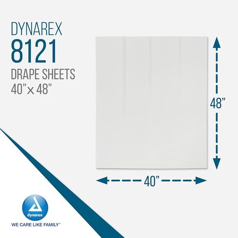 توفر ورقة الستارة Dynarex 8121 ، والأنسجة ذات الطبقات ، والستائر الطبية الناعمة والتنفس ، الحماية والخصوصية ، يستخدمها الأطباء والأطباء البيطريين وفنانين الوشم ، 40 "× 48" ، أبيض ، حزمة 100 in Saudi Arabia