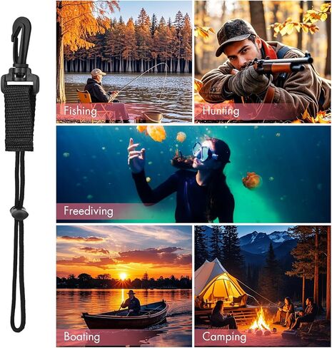 2Pack Scuba Diving Lanyard Clips مع حبل حزام حزام النايلون وقفل شريحة نوبات لحامل الغوص Octo ، كاميرا آمنة ومرفق ترس in Kuwait