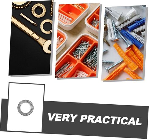 Cabilock 20pcs آمنة تثبيت غسالات القفل الصناعي تصميم إسفين مزدوج للاضطراب ضيقة الفرامل الفرجار البراغي الثابتة in Saudi Arabia