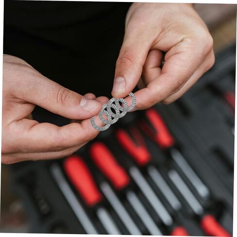 Cabilock 20pcs آمنة تثبيت غسالات القفل الصناعي تصميم إسفين مزدوج للاضطراب ضيقة الفرامل الفرجار البراغي الثابتة in Saudi Arabia