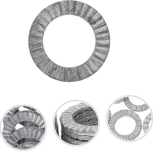 Cabilock 20pcs آمنة تثبيت غسالات القفل الصناعي تصميم إسفين مزدوج للاضطراب ضيقة الفرامل الفرجار البراغي الثابتة in Saudi Arabia