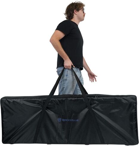 Rockville RTBL4 Adjustable Height DJ Table Folding Legs 20x60 Inch, Portable, Non-Slip Surface, Carry Bag Included, for Mobile DJs and Event Performers in Saudi Arabia