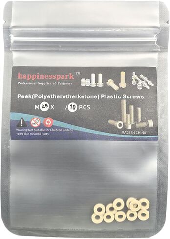 10pcs m2.5 نظرة خاطفة (polyetherethetketone) غسالة بلاستيكية مسطح غسالة مسطحة عالية الحرارة مقاومة in Kuwait