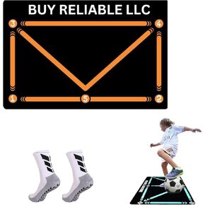 Football Footstep Training Mat, Soccer Training Mat, Agility Footstep Training Mat, Soccer Train Mat for All Levels, Non-Slip Silent Equipment for All Ages to Improve Speed in Saudi Arabia
