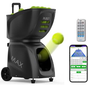 آلة كرة التنس PT-Max C-خادم كرة السيارات الاحترافي مع التحكم في التطبيق ، و 28 نقطة هبوط و 26 وضع تدريب ، ومدرب التنس الذكي مع نظام سرعة متغير (5-7H وقت التشغيل) in Kuwait