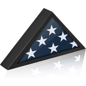 علبة العلم لعلم الدفن ، 5 '× 9.5' عرض العلم الجنازة علبة حمراء الخشب التذكاري المظليل الظل للمحاربين القدامى مع مغطاة الاكريليك والجدار مثبتة على الحائط in Kuwait