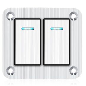 لوحة مفتاح الروك 4 عصابة الألومنيوم مقاومة للماء 12 فولت/24 فولت لوحة تبديل التبديل ، 3 دبوس مفتاح قارب على السيارة ، مسبقًا للسيارات البحرية للسيارات in Kuwait