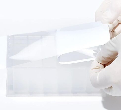KIESEV PCR Sealing Film - 96 Well Plate Sealing Film - Transparent Self-Adhesive 130 x 80mm(Pack of 100 Sheet) (Transparent) in Kuwait