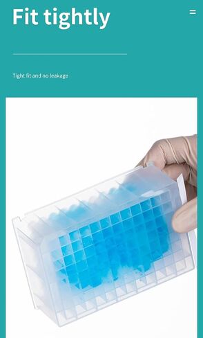 KIESEV PCR Sealing Film - 96 Well Plate Sealing Film - Transparent Self-Adhesive 130 x 80mm(Pack of 100 Sheet) (Transparent) in Kuwait