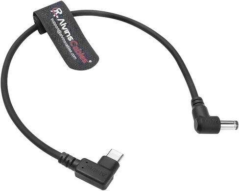 كابلات Alvin's PD USB-C Type-C إلى DC 5.5 x 2.5mm كابل طاقة 12 فولت لمساعدة الفيديو Blackmagic | اتوموس شوغون| سمولهد| شاشة Feelworld 5.9 قدم/1.8 متر in Kuwait