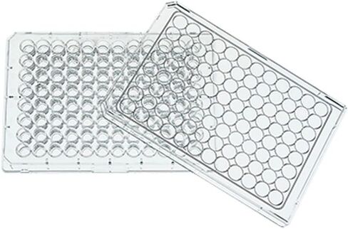 BrandTech 781668 Polystyrene F-Bottom 96 Well BRANDplates pureGrade S Microplate, Sterile and Non-Treated, 350 microliter Well Capacity, Black (Pack of 50) in Saudi Arabia