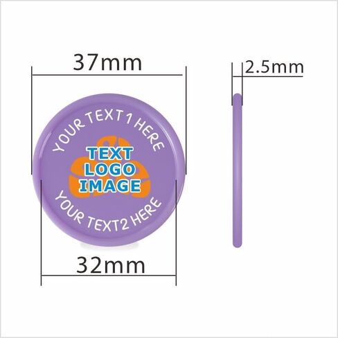 500 PCS الرموز البلاستيكية القابلة للتخصيص مع شعار حصري ، صورة ونص - 37 مم ضياء ، سميكة 2.5 مم ، PS ، PS ، لون الأشعة فوق البنفسجية - للتدريس ، شريط ، رقائق البوكر والمزيد in Saudi Arabia