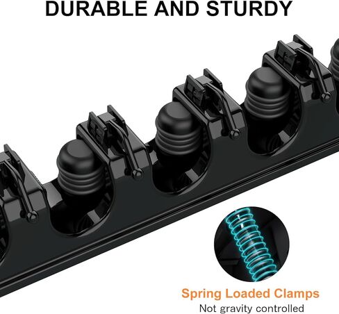 Nacena Broom Holder Wall Mount ، 2 عبوات جدار أسود معلق أداة حديقة وأداة فائدة منظم Mop & Broom Hook مثبتة مكنسة عالية التحمل وجدار منظم Mop معلق للحمام ، المطبخ in Kuwait