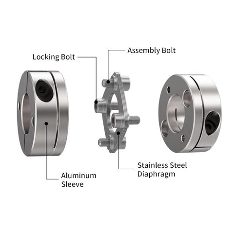 اقتران الحجاب الحاجز المرن من 10 مم إلى 18 ملم ، D39 L34.5 الألومنيوم 1 حاجز مقرن عمود محرك لآلة CNC الطابعة ثلاثية الأبعاد. in Kuwait