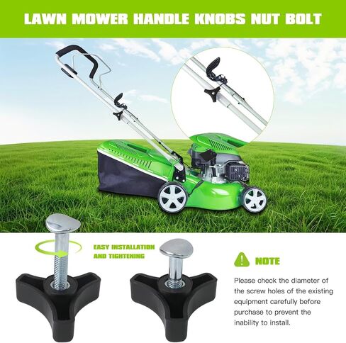 4pcs Lawn Mower Handle Knobs Nut Bolt, Triangular Handle Fastening Screw Set Replacement Fit for Honda Lawn Mower in Saudi Arabia