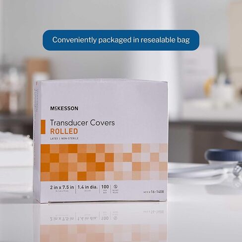 McKesson Ultrasound Transducer Covers, Rolled - Latex, Non-Sterile - 2 in x 7 1/2 in, 100 Count, 1 Pack in Saudi Arabia