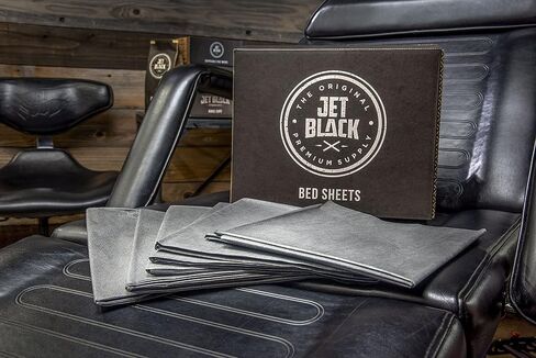 Jet Black Supply Supply Distable Dripe Sheets for Tattoo ، 50 Pack ، 40 "× 90" ، مادة غير منسوجة ، طبقة من فيلم PE ، مقاوم للماء ، مقاومة للتسرب والتنفس ، الأسود in Saudi Arabia