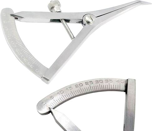 Castroviejo Caliper 3.5" Angled Measuring & Marking Device with Graduated 0-40Mm Scale and Adjustable Thumbscrew, Stainless Steel Orthopedic Ophthalmic Measuring Instrument in Saudi Arabia