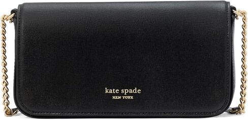 kate spade new york Devin Houndstooth Embossed Saffiano Leather Flap Chain Wallet, Pink Multi in Saudi Arabia