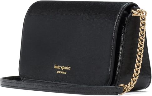 kate spade new york Devin Houndstooth Embossed Saffiano Leather Flap Chain Wallet, Pink Multi in Saudi Arabia