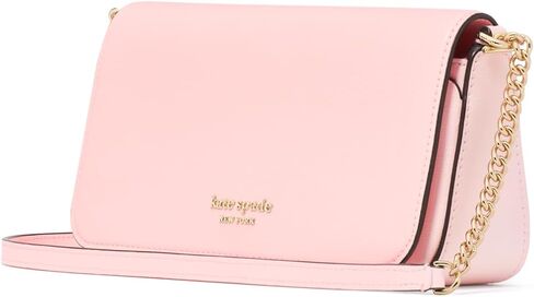 kate spade new york Devin Houndstooth Embossed Saffiano Leather Flap Chain Wallet, Pink Multi in Saudi Arabia