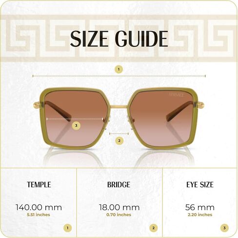 Versace VE2261 Square Sunglasses for Women + BUNDLE With Designer iWear Complimentary Eyewear Kit in Saudi Arabia