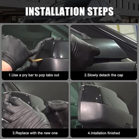 Chrome Side Mirror Covers Caps Compatible with 2011-2019 Toyota Sienna, Without Turn Signal Model in Saudi Arabia