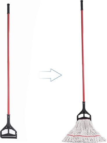 Matthew Cleaning Commercial ching change chare mop مقبض لتنظيف الأرضية حامل استبدال رأس ممسحة الثقيلة 60 بوصة مع قبضة البلاستي in Kuwait