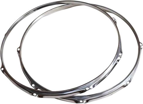 Dynwave Bass Drum Hoops Hoops Hoops 6 Lug Supplies DIY مكونات الصيانة الملحقات بديلة خفيفة الوزن للأعلى والسفلي ، 12 بوصة in Saudi Arabia
