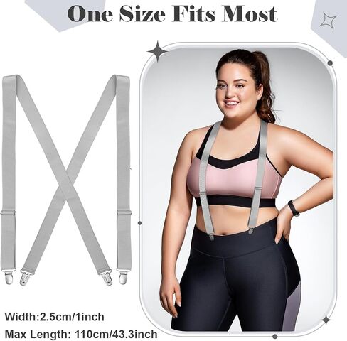 Sintege Hidden Suspenders for Women Pants Under Clothes 1" Width Thin X Back Ladies Suspenders for Jeans Undergarment in Saudi Arabia