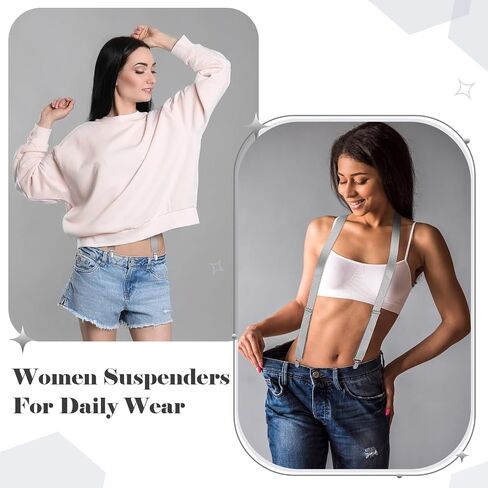 Sintege Hidden Suspenders for Women Pants Under Clothes 1" Width Thin X Back Ladies Suspenders for Jeans Undergarment in Saudi Arabia