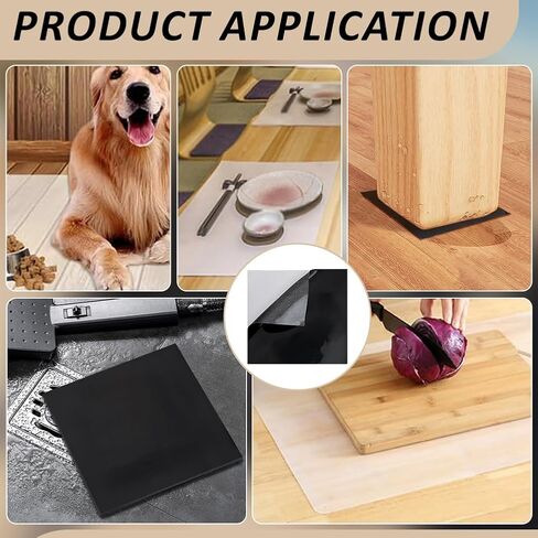 BENECREAT 2Pcs 10x10Inch Silicone Rubber Sheets, Black High Temperature Rsistant Rubber Mat for DIY Gaskets Material, Pads, Sealing, Cushion, 1mm Thick in Saudi Arabia