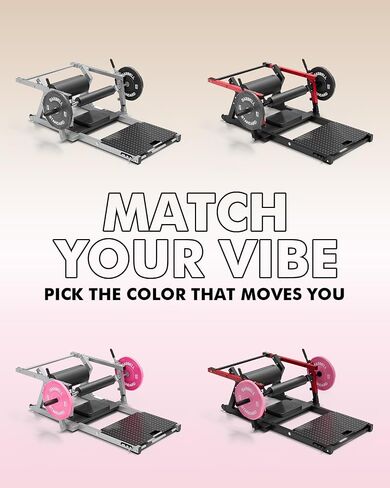 GMWD Hip Thrust Machine, 800LBS Plate-Loaded Glute Bridge Machine with Weight Holder, Heavy Duty Butt Exercise Equipment for Glute Muscles Building and Butt Shaping, Adjustable Footboard, Red in Kuwait