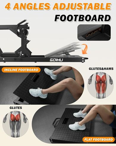 HT01 Hip Thrust Machine, 800LBS Plate-Loaded Glute Drive with Band Peg, Heavy Duty Glute Bridge Machine with Weight Holder in Kuwait