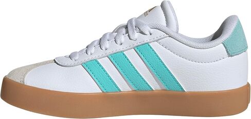 Adidas VL Court 3.0 حذاء رياضة ، أبيض/فلاش أكوا/ألومينا ، 12.5 الولايات المتحدة للجنسين الصغير in Saudi Arabia