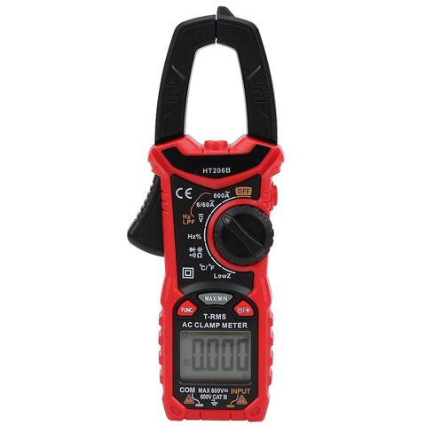 MultiMeter Digital Clamp MultiMeter ، AC DC الجهد تيار مع شاشة LCD ، عقد البيانات ، الإضاءة الخلفية لأداة إصلاح الكهرباء ، قياس تيار التيار المتردد (HT206B) in Kuwait